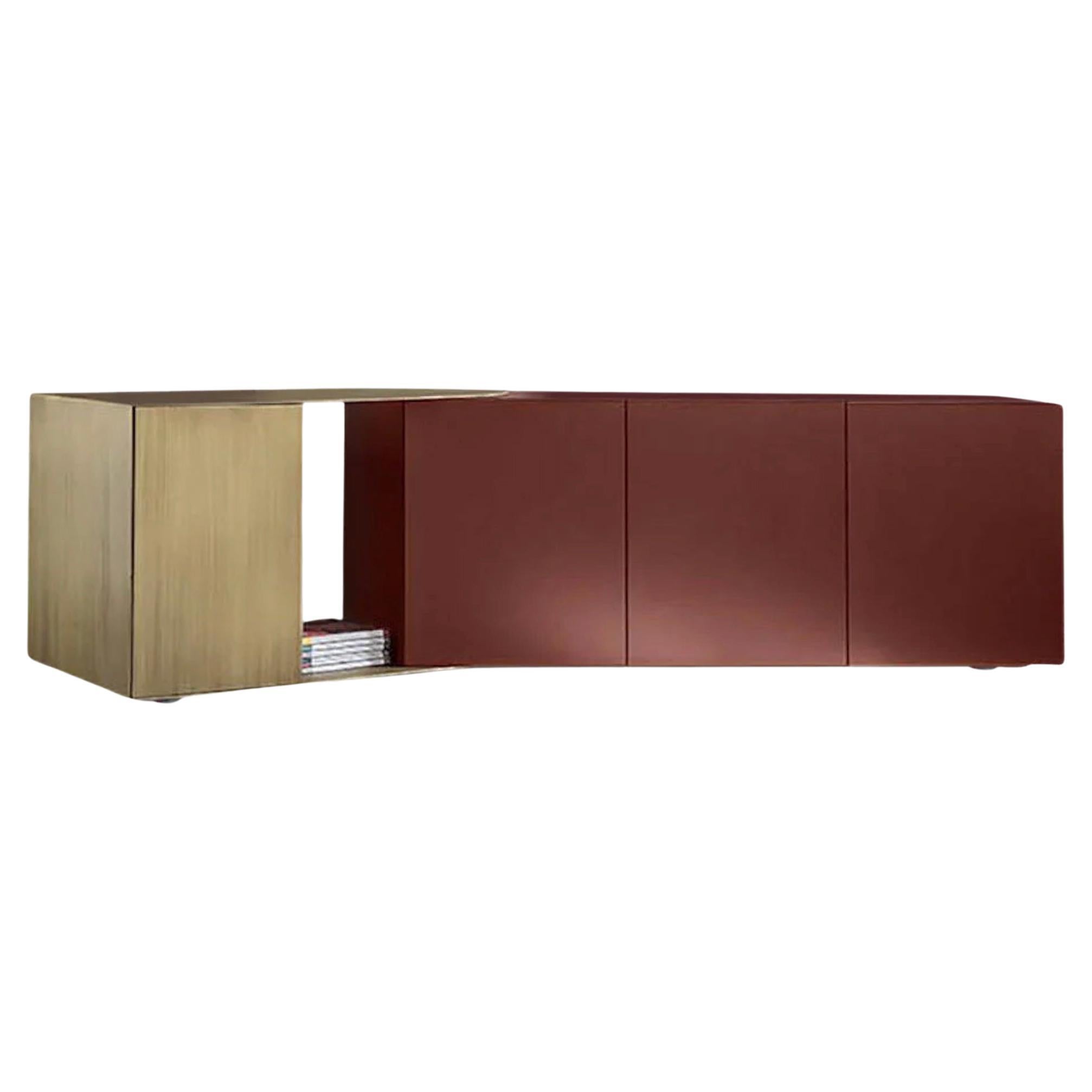 Sideboard Mogg PARTOUT - RAL color and patinated bronze metal en venta