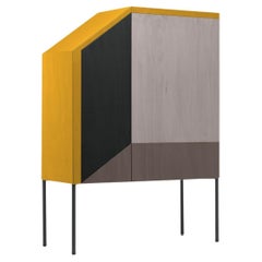 Sideboard Mogg Ritratti design Marzia and Leo Dainelli - Yellow/Grey/Anthracite