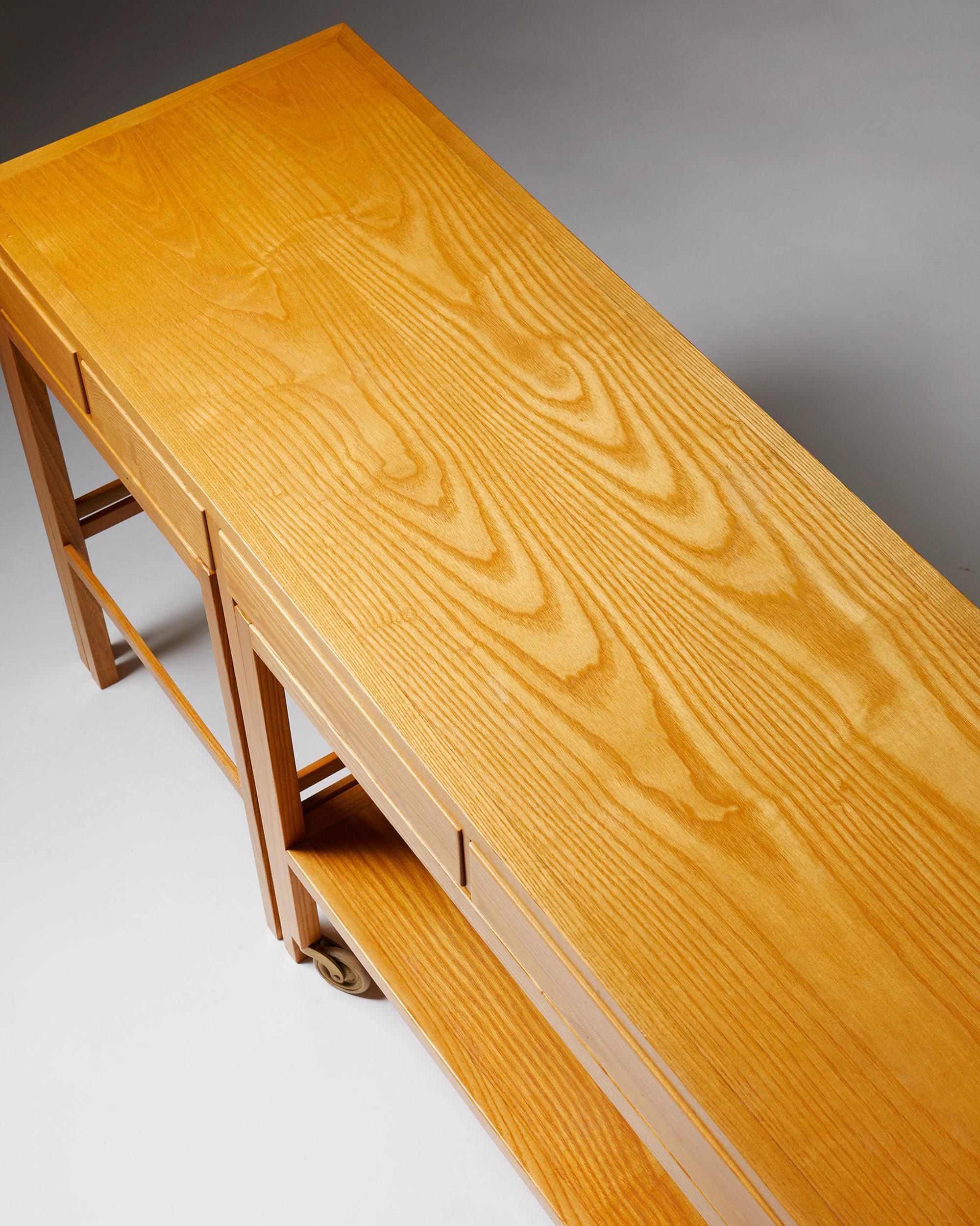 Sideboard/ Nesting Tables, Anonymous, for Nordiska Kompaniet, Sweden, 1950s 5