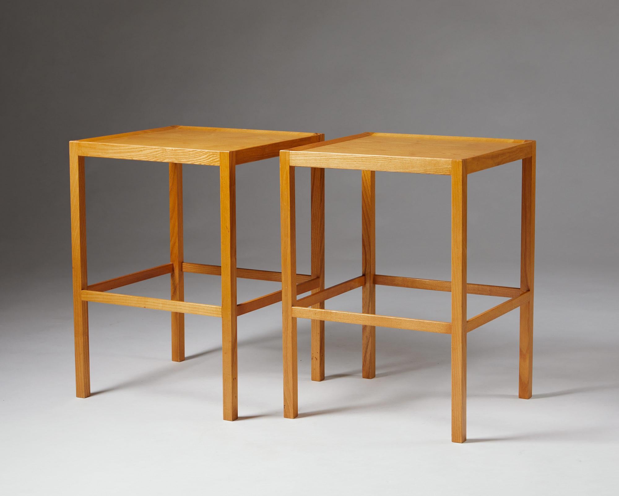 Sideboard/ Nesting Tables, Anonymous, for Nordiska Kompaniet, Sweden, 1950s In Good Condition In Stockholm, SE