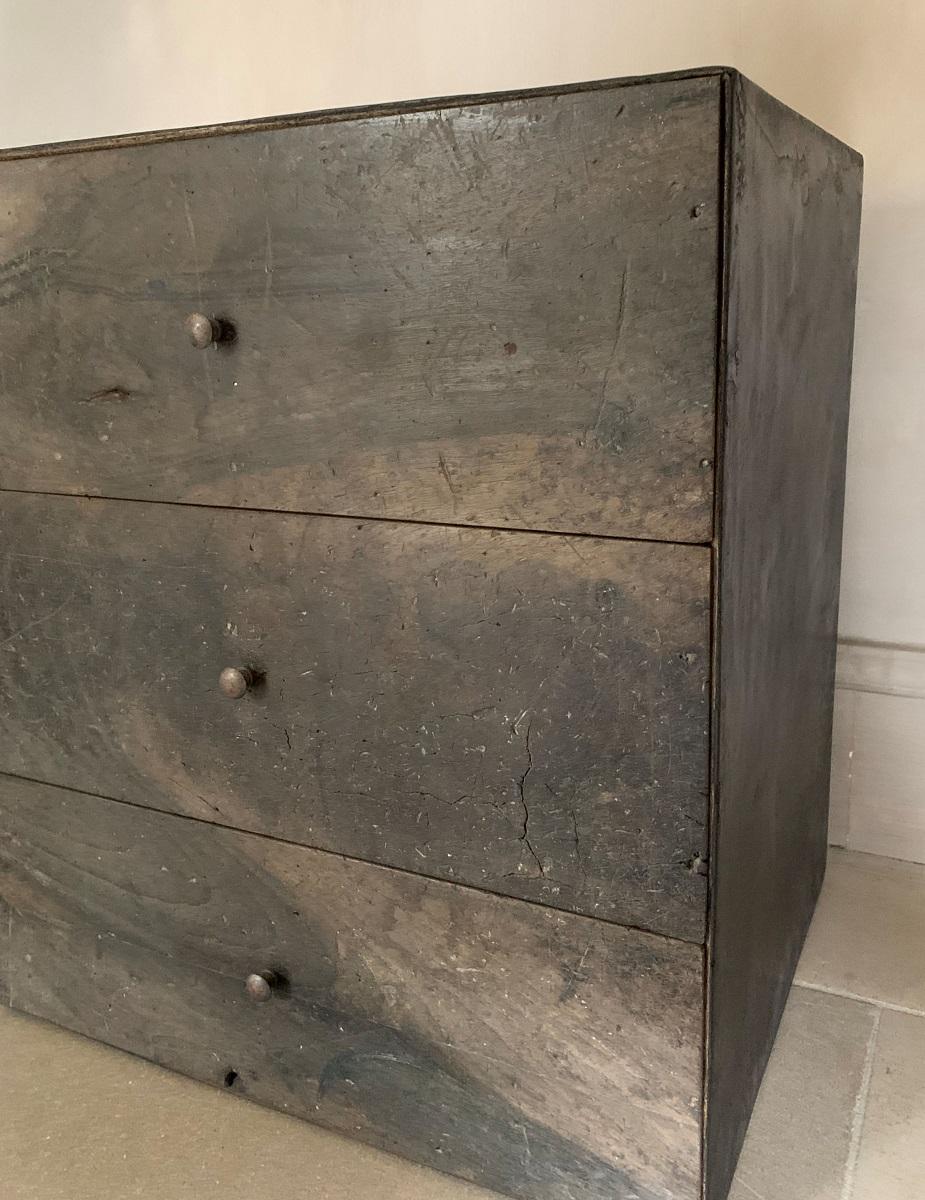 Sideboard Nightstand Reclaimed Wood and Marble Plaster 2