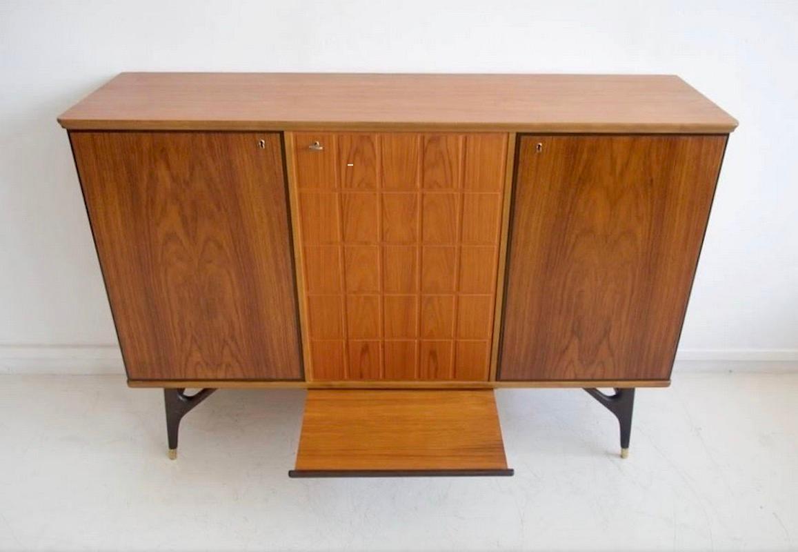 Stained Sideboard of Beech and Teak by Tabergs Mobler