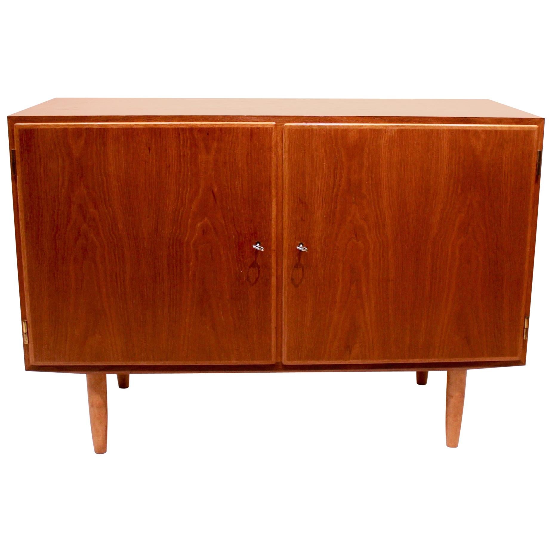 Sideboard of Oak with Two Doors of Danish Design from the 1960s