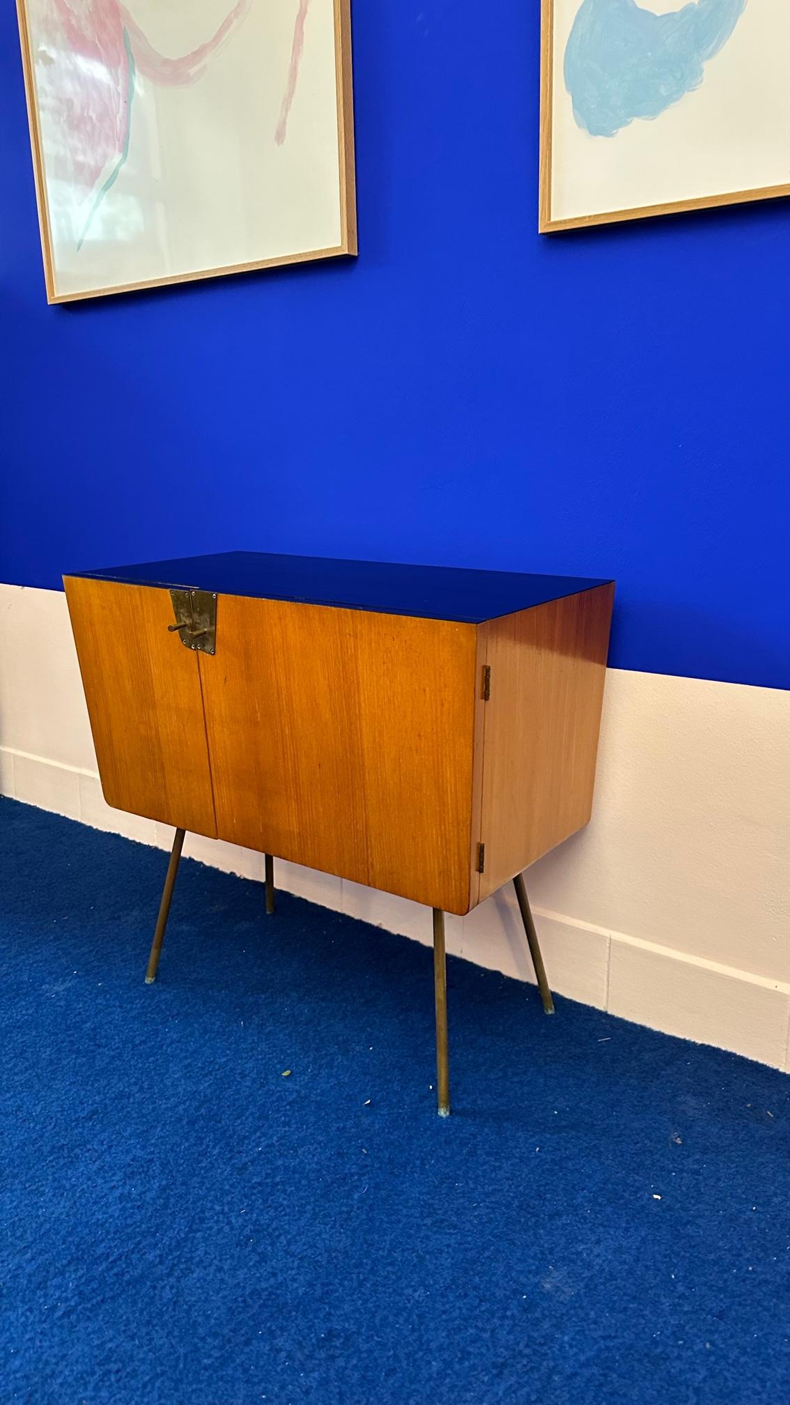 Mid-Century Modern Sideboard of the Years 60's Compass Feet For Sale