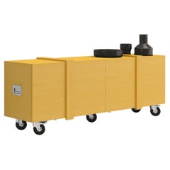 Aparador con ruedas / Armario con ruedas Minotti Italia Fragile - Amarillo