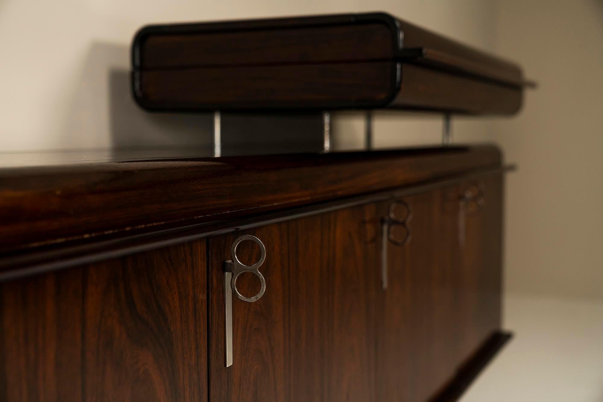 Sideboard 'Pellicano' in Rosewood by Vittorio Introini for Saporiti, Italy 1960s 5