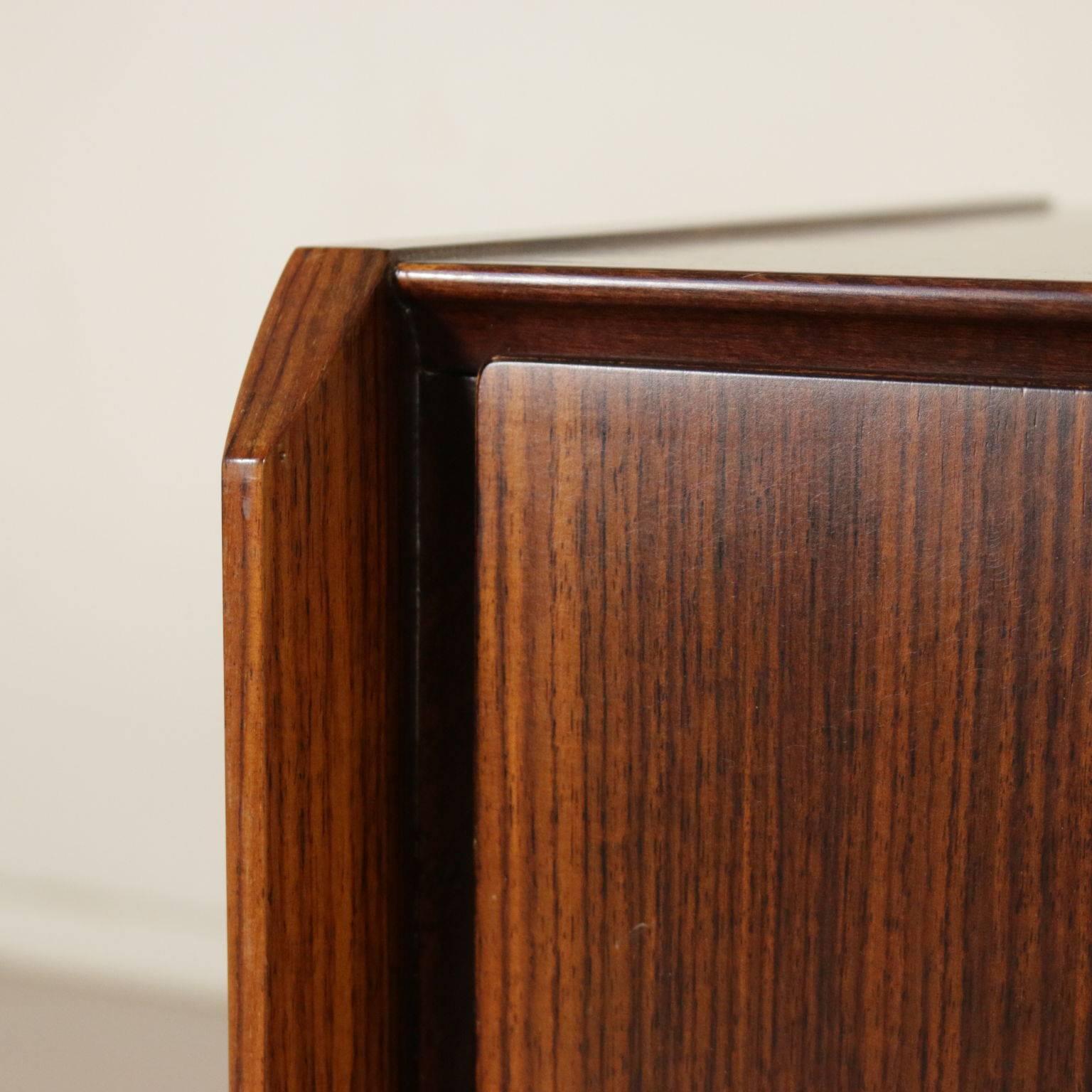 Sideboard Rosewood Veneer Vintage Manufactured in Italy, 1960s In Good Condition In Milano, IT