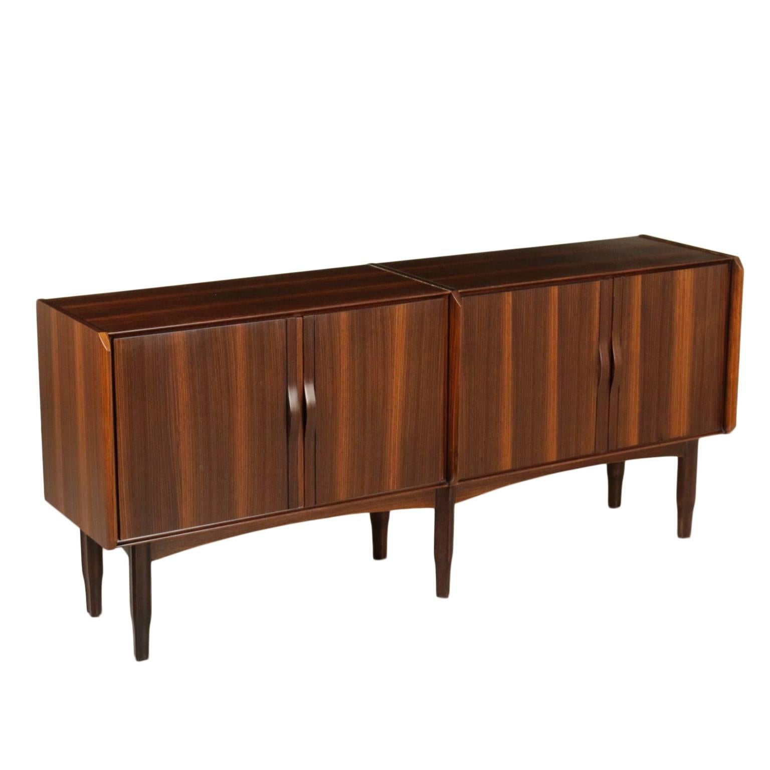 Sideboard Rosewood Veneer Vintage Manufactured in Italy, 1960s