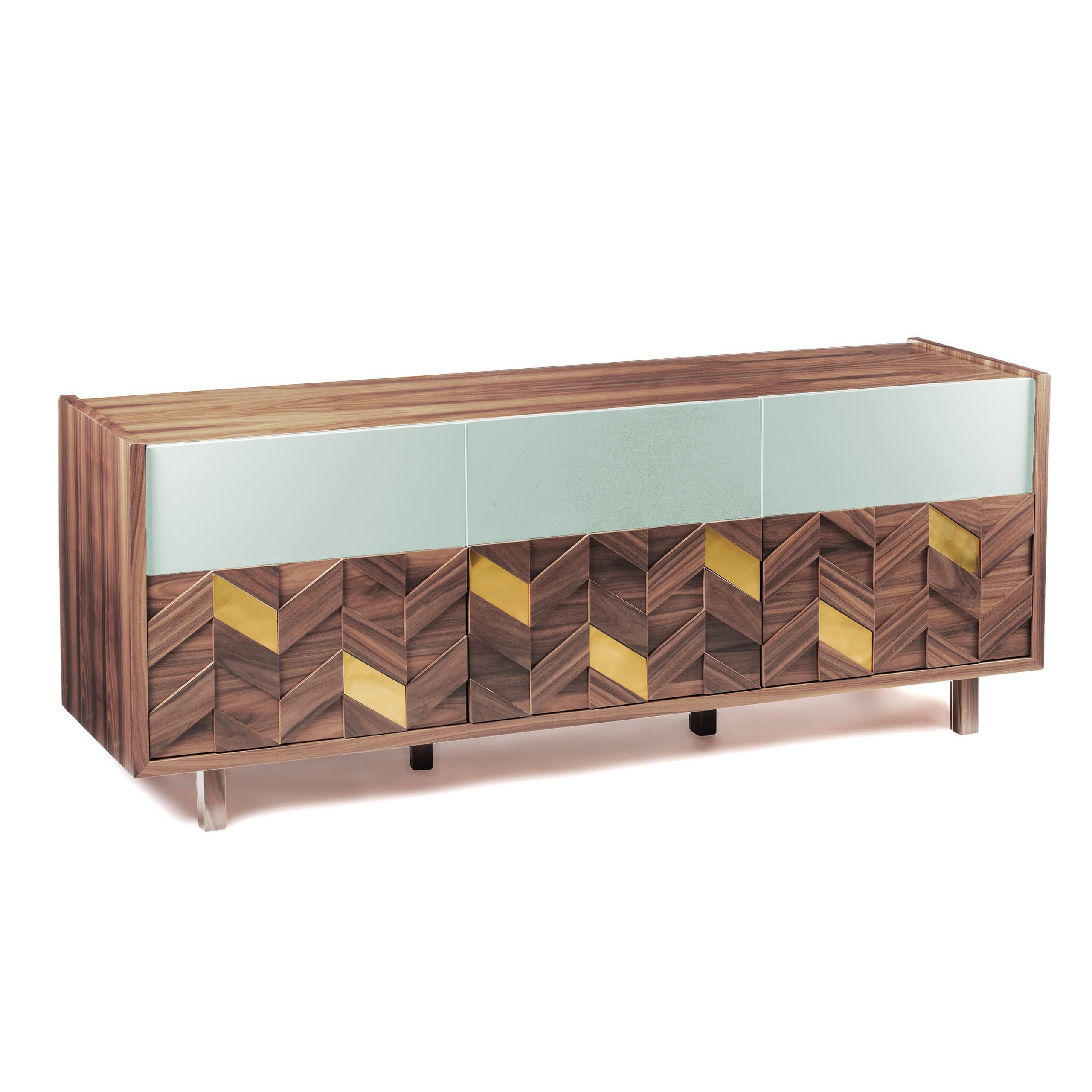 Credenza Samoa in legno di ferro, ottone e lacca In condizioni Nuovo in vendita a Lisbon, PT