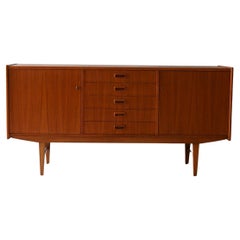 Sideboard scandinava in teak con cassetti centrali