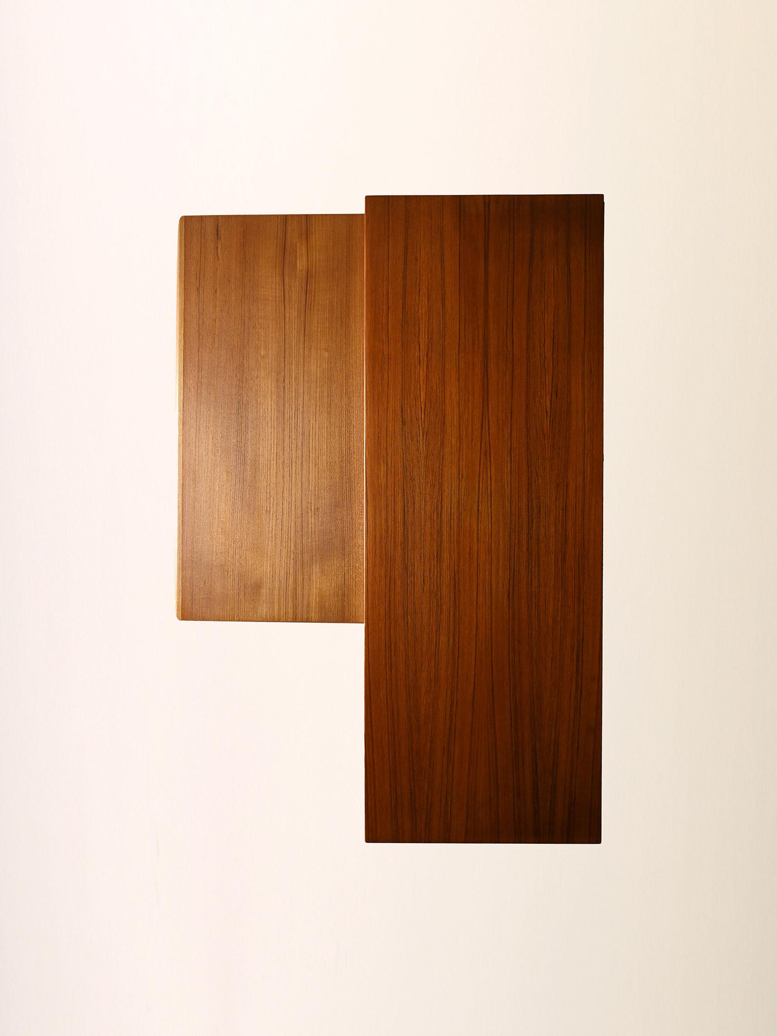 Scandinavian teak sideboard with drawers and desk For Sale 4