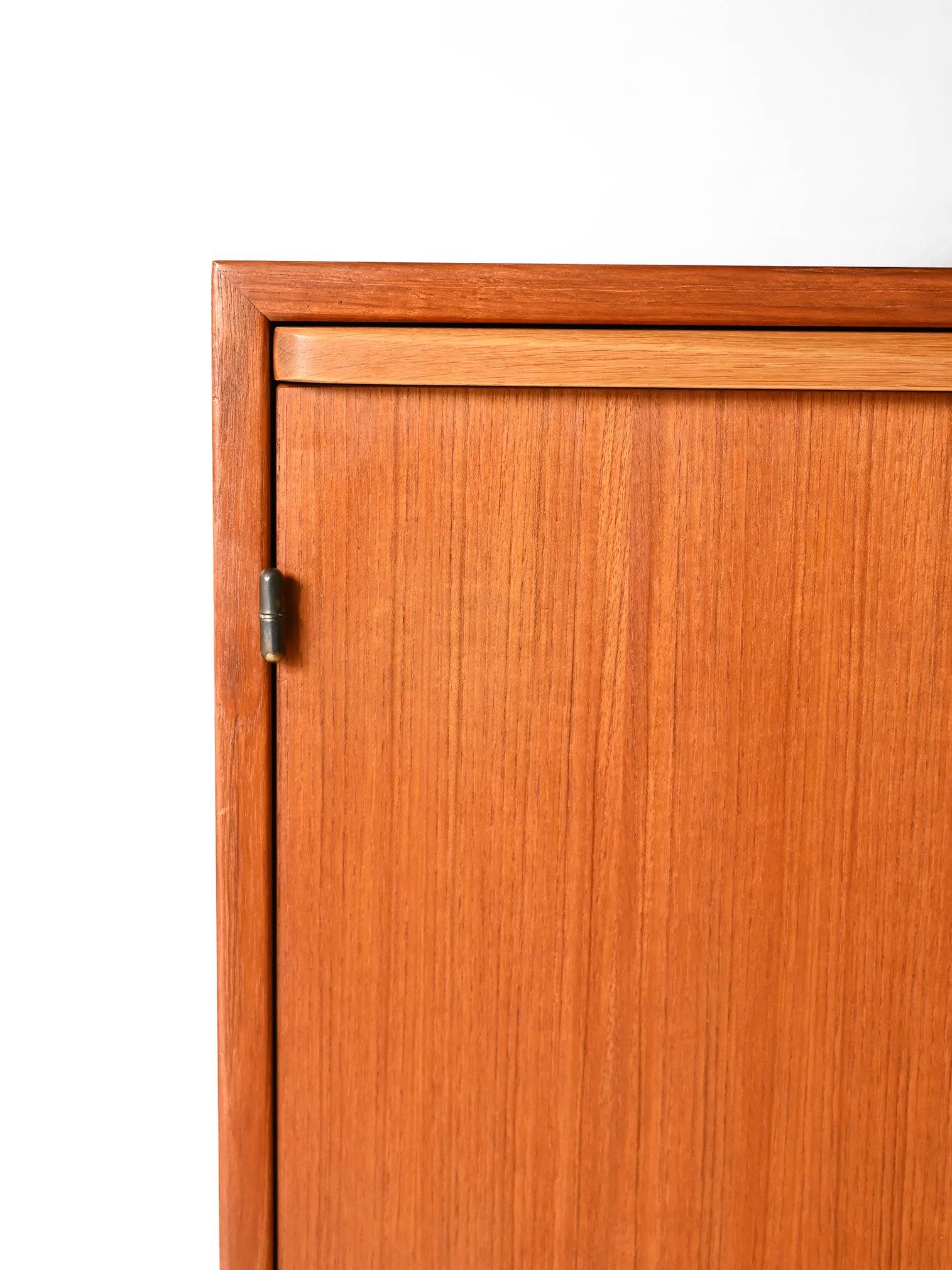 Teak Scandinavian teak sideboard with drawers and desk For Sale