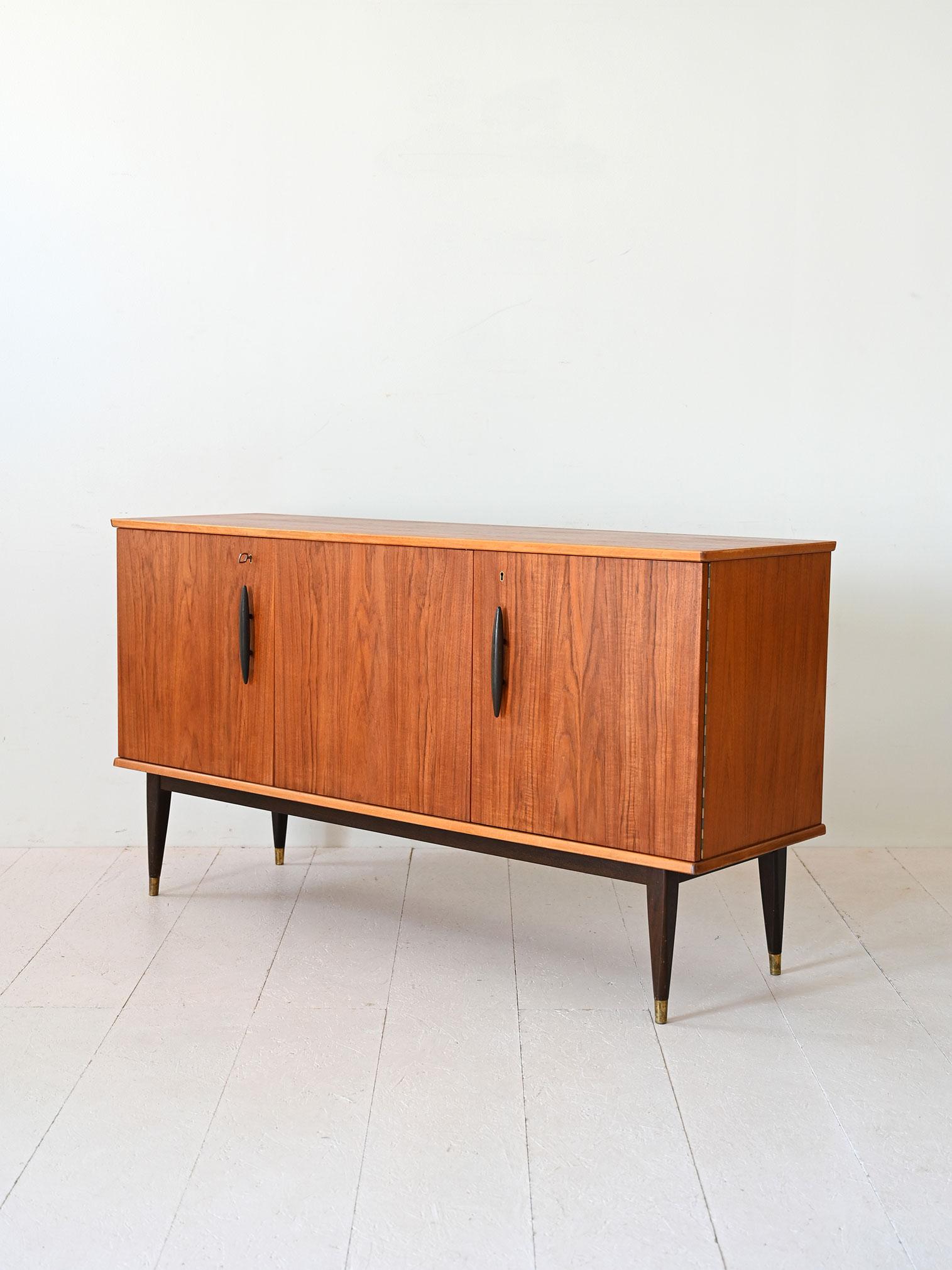 Teak Scandinavian 1950s teak sideboard For Sale