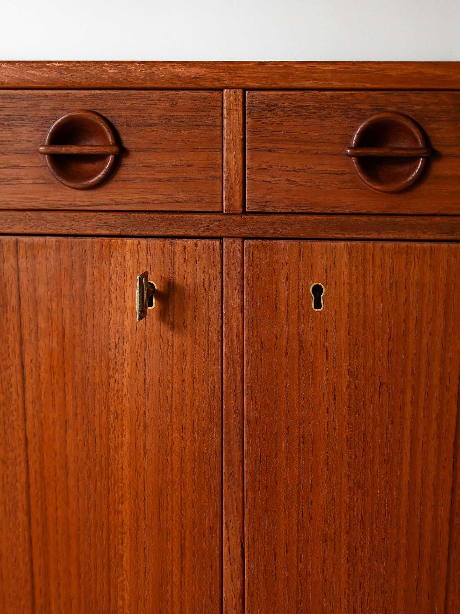 Scandinavian sideboard with hinged doors For Sale 2