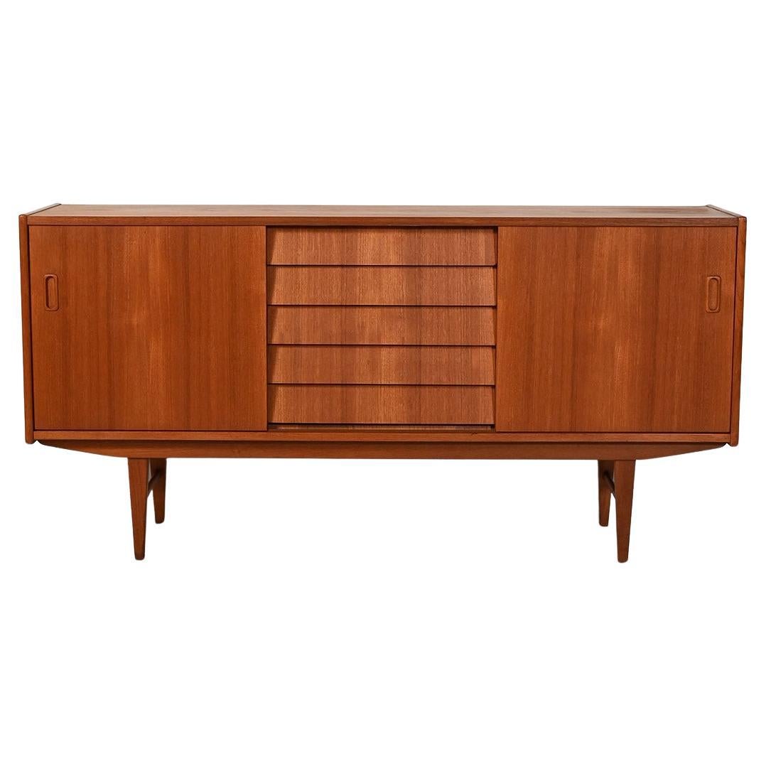 Sideboard scandinavo con cassetti a latta anni 50/60