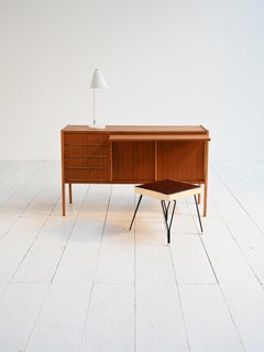 Scandinavian sideboard with retractable teak desk, 1960s