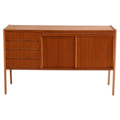 Scandinavian sideboard with retractable teak desk, 1960s