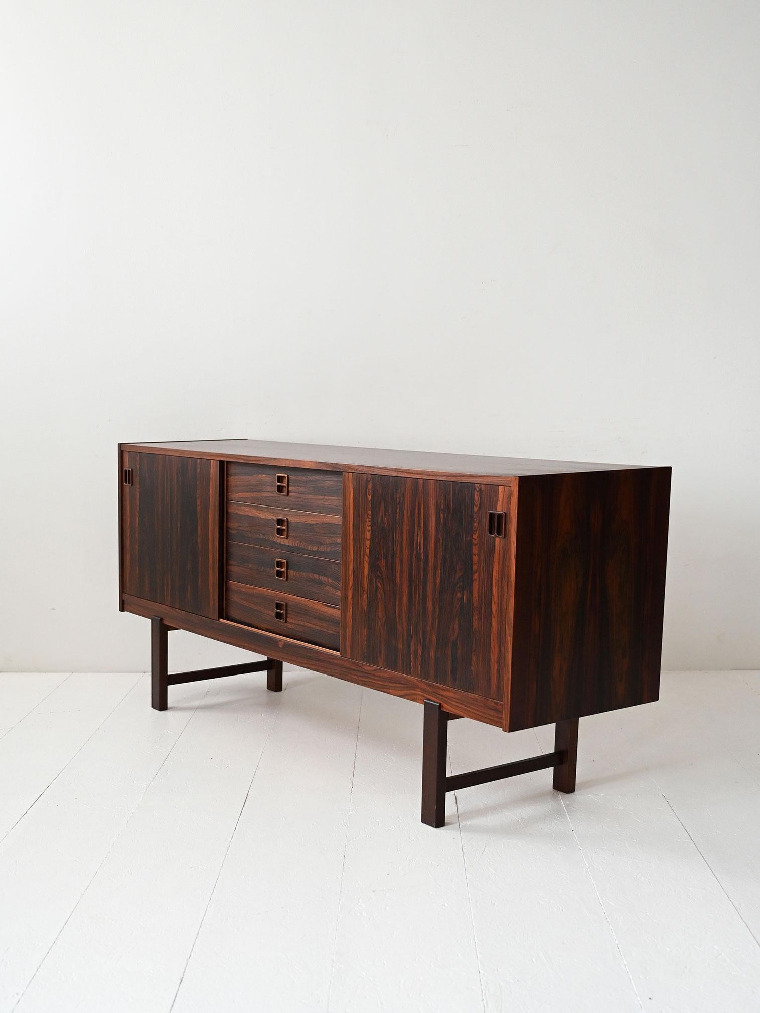 Mid-20th Century Scandinavian rosewood sideboard from the 1960s For Sale