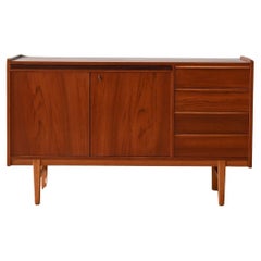Sideboard scandinavo in teak con cassetti