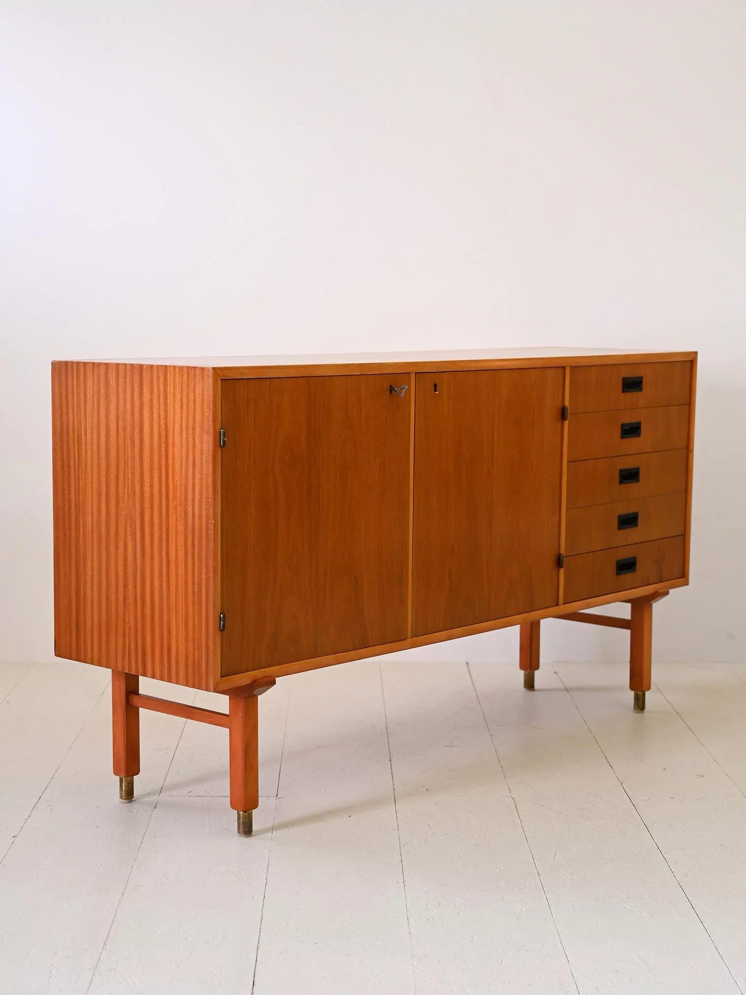 Mid-20th Century Scandinavian teak sideboard For Sale