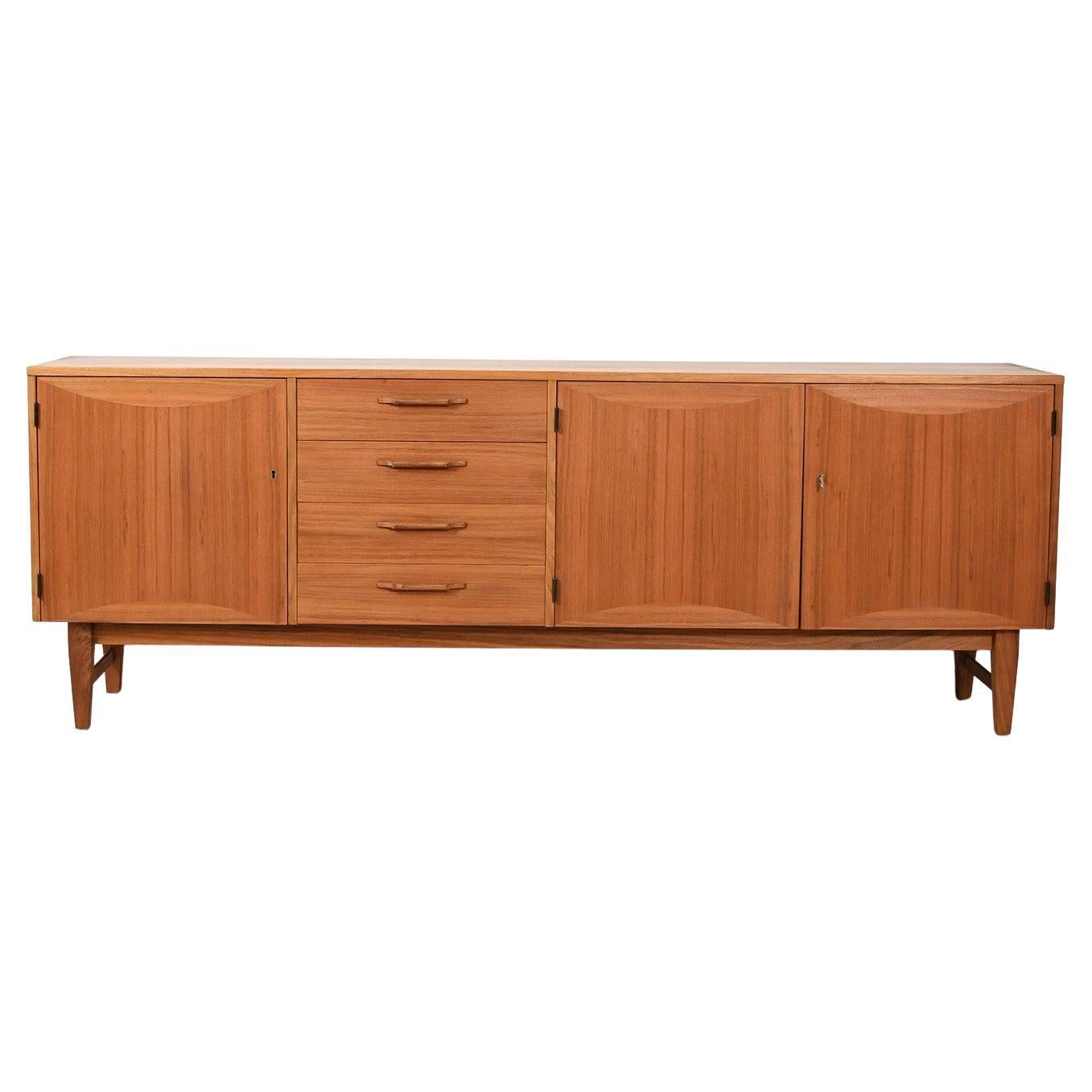 Scandinavian teak sideboard manufactured by Ajfa Möbelfabrik For Sale