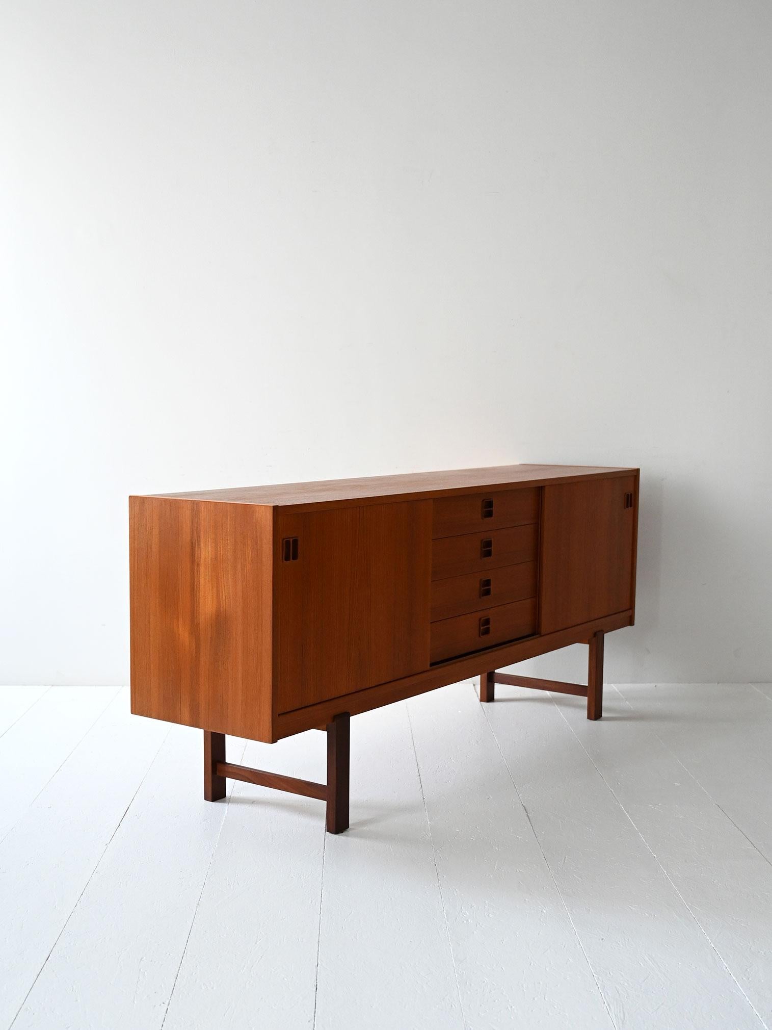Mid-20th Century Scandinavian teak 1960s sideboard with drawers For Sale