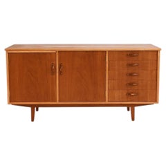 Scandinavian teak sideboard with 1960s pull-out top