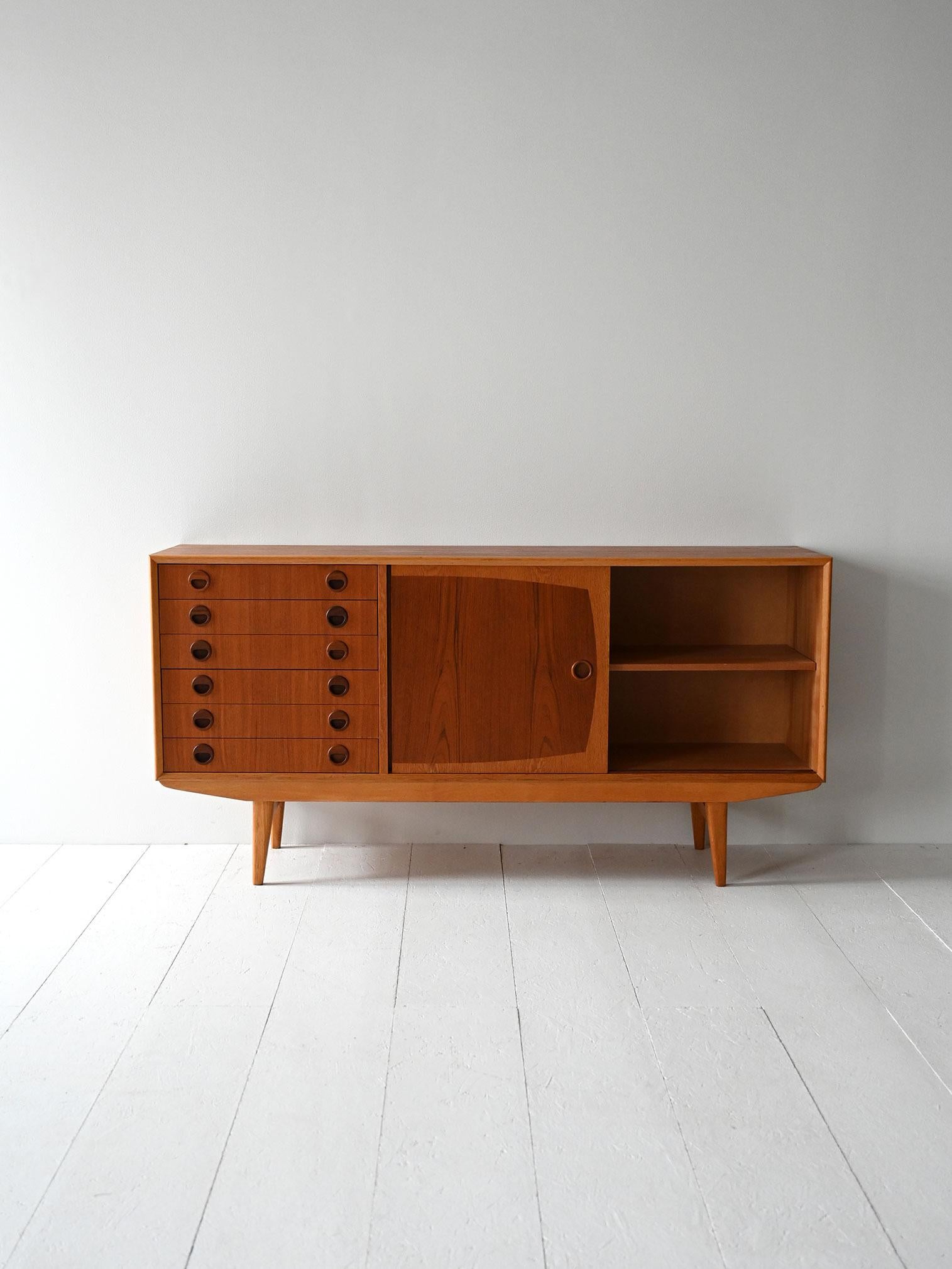 Scandinavian Sideboard scandinavo teak e rovere anni ’50/’60 in vendita
