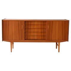 Sideboard scandinavo vintage con cassetti a tegola