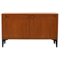 Buffet scandinave vintage en teck avec pieds noirs, 1950s/60s