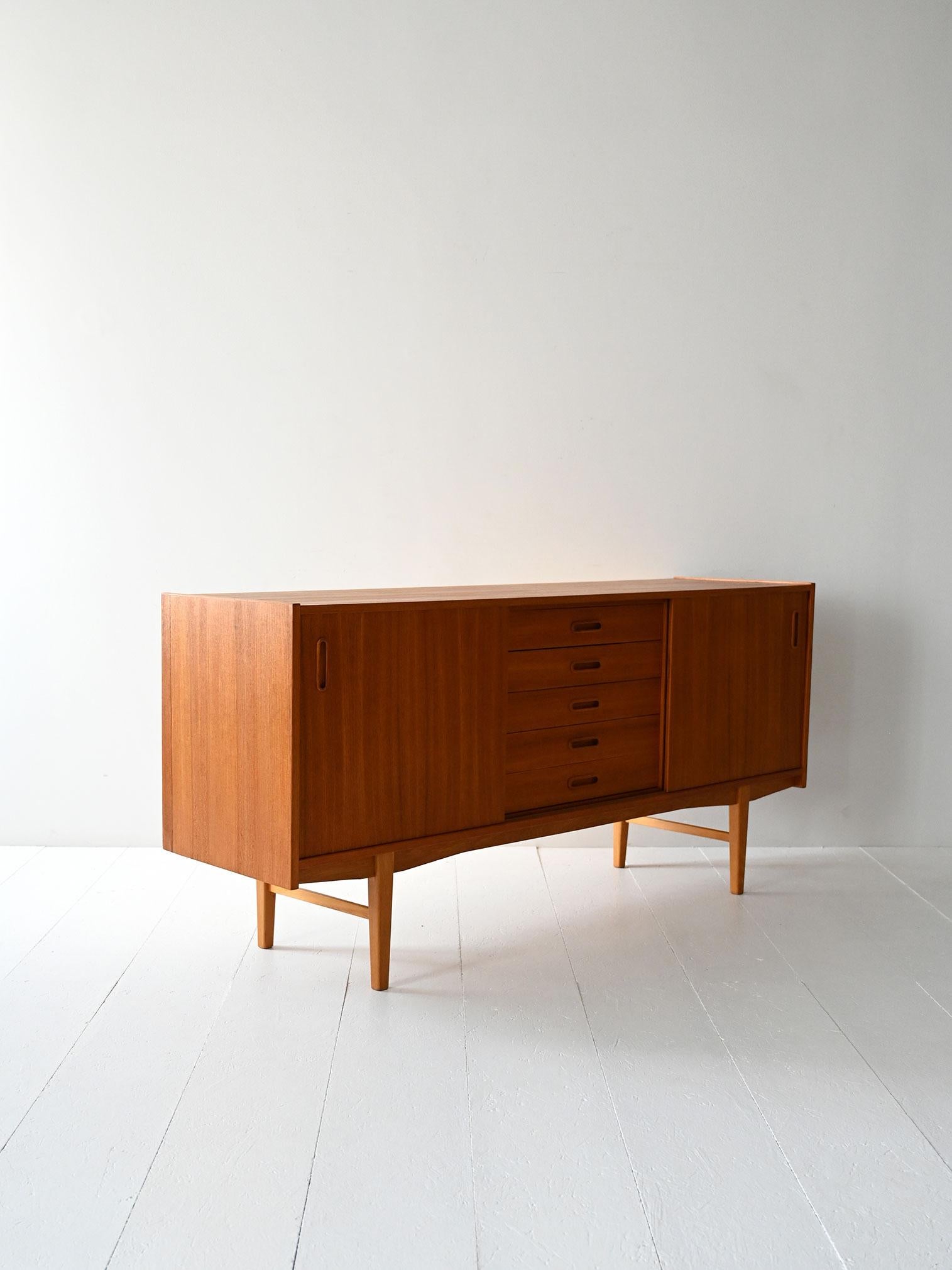 Teak Scandinavian vintage teak sideboard For Sale