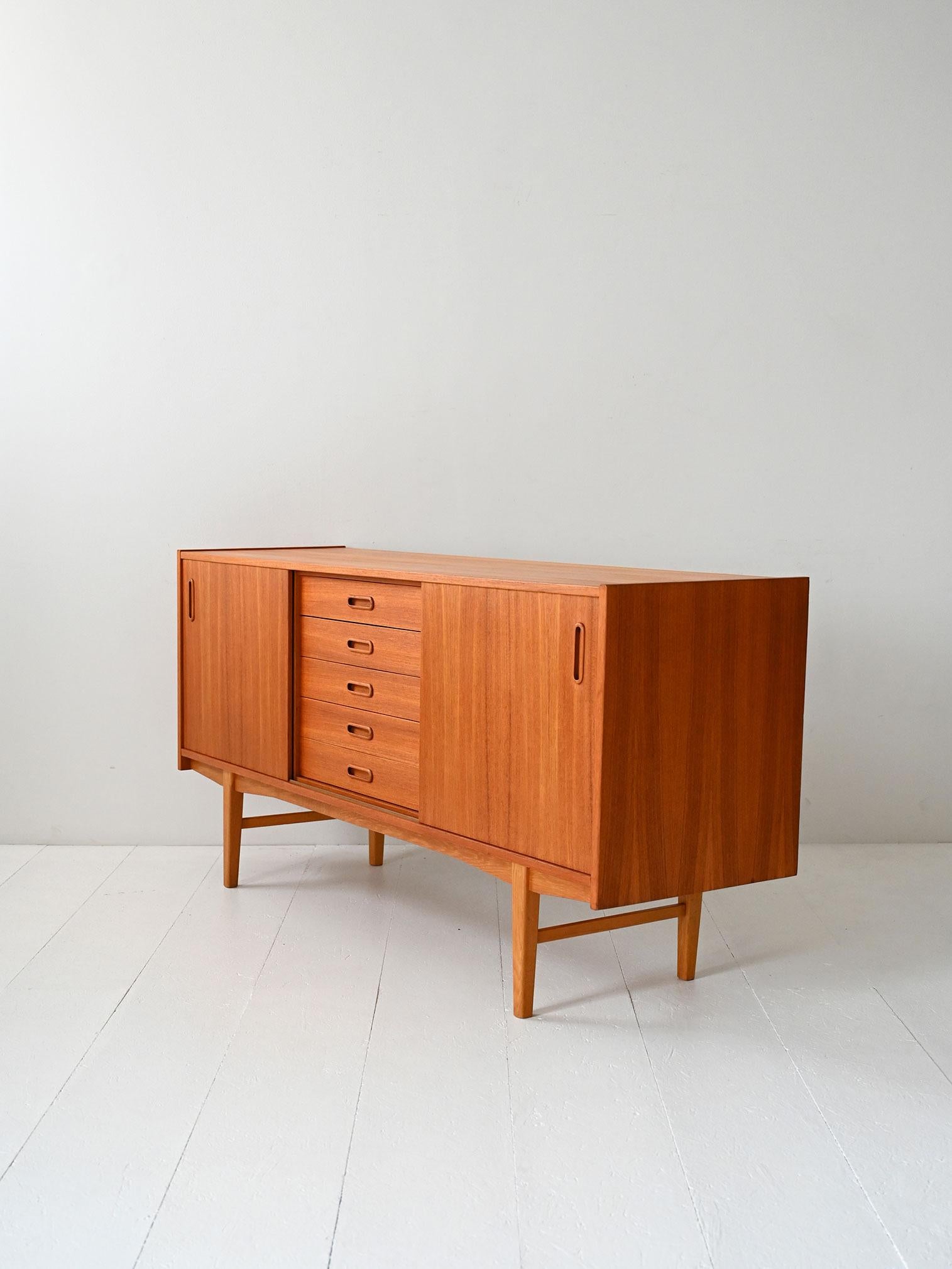Scandinavian vintage teak sideboard For Sale 1