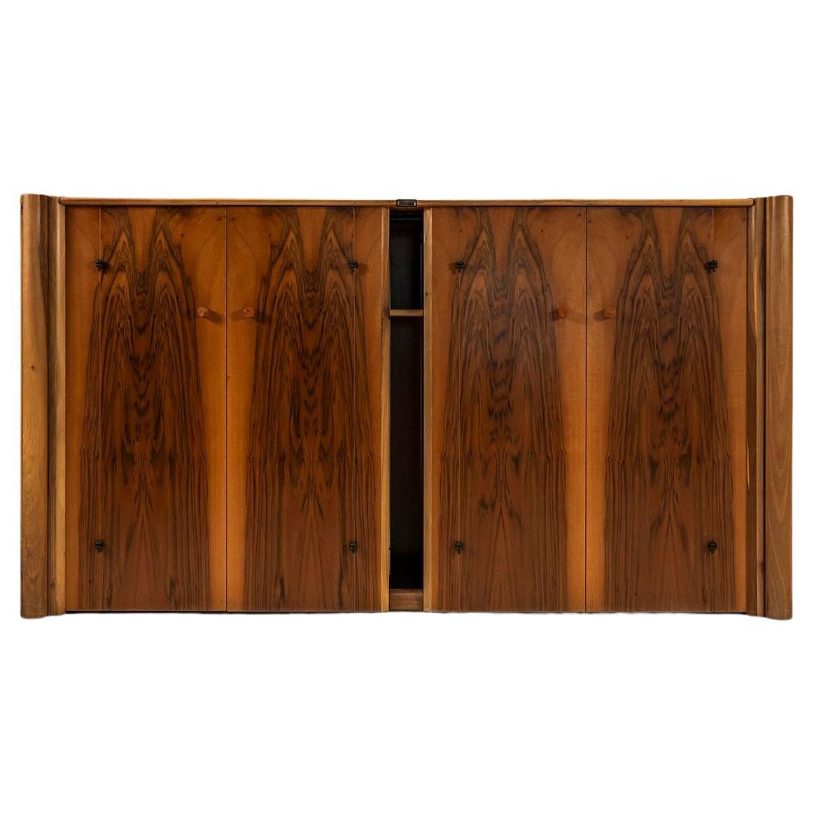 Sideboard “Scuderia” In Walnut By Carlo Scarpa For Bernini, Italy 1977