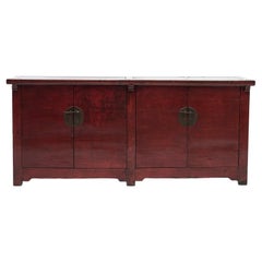 Antique Red Lacquered Sideboard, Shanxi Province