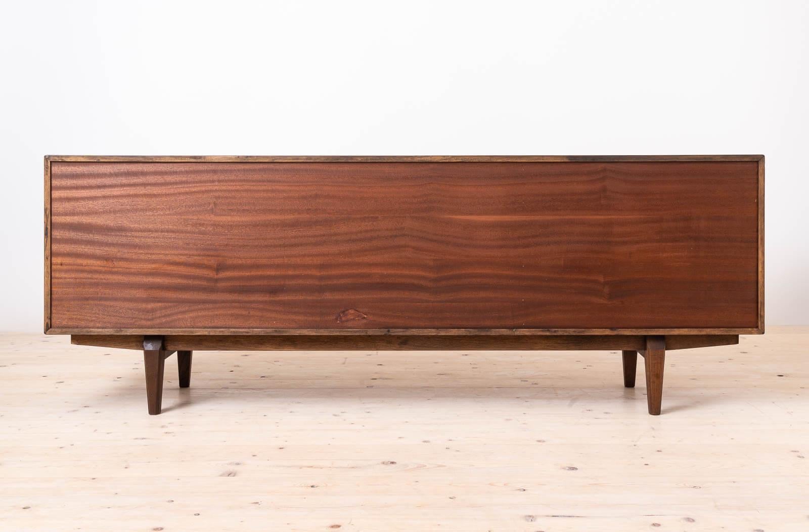 Sideboard, Skovby Møbler, Model 65, Chocolate Brown Stained Oak, Danish Design For Sale 6