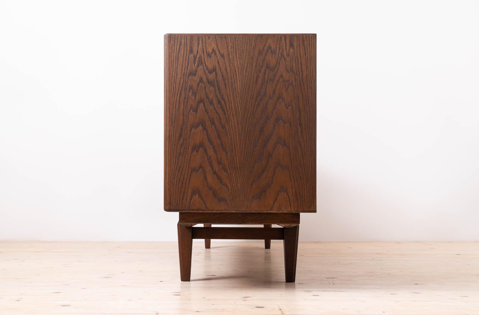 Sideboard, Skovby Møbler, Model 65, Chocolate Brown Stained Oak, Danish Design For Sale 3