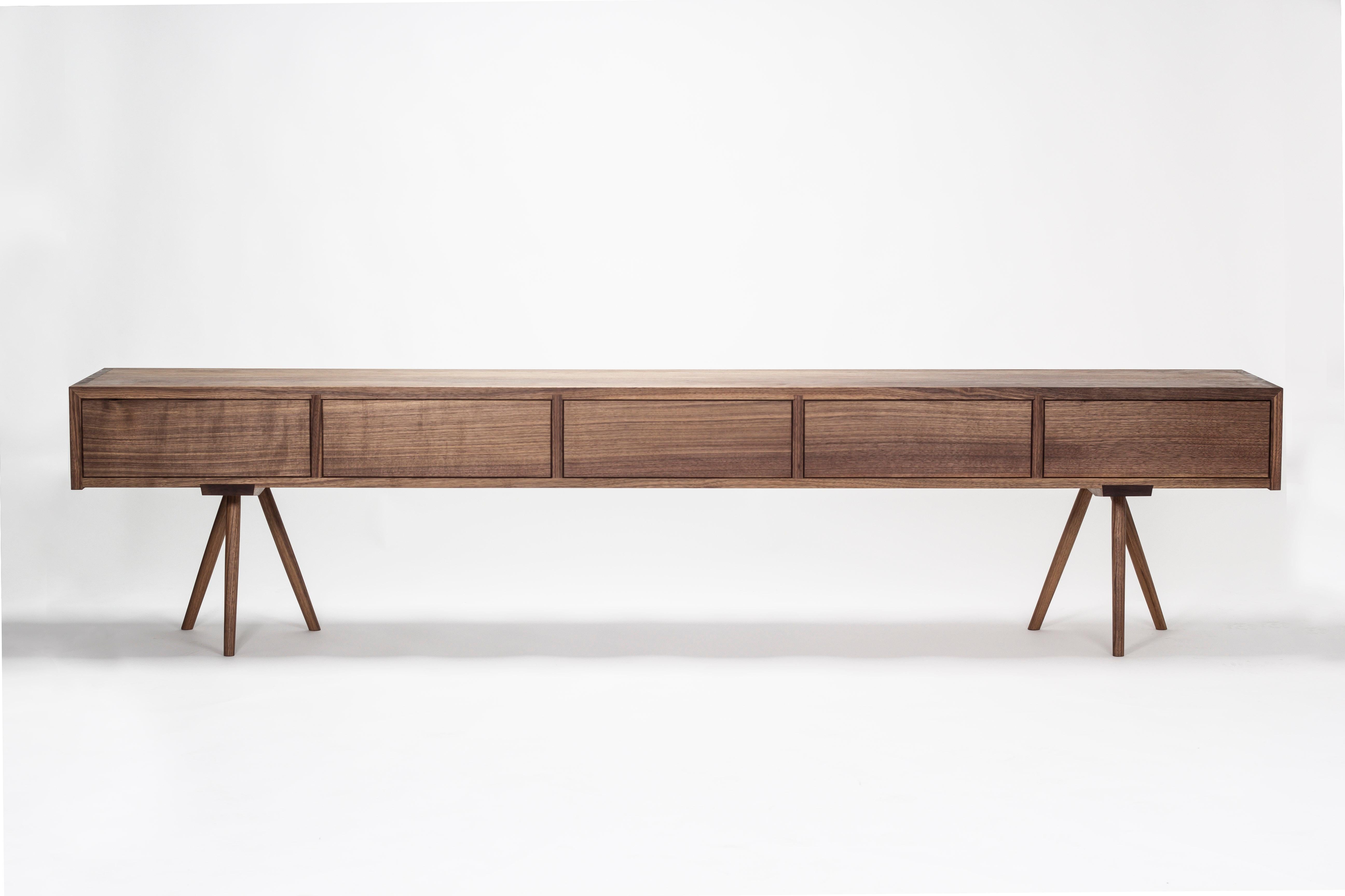 Hand-Crafted Sideboard, Solid Black Walnut For Sale