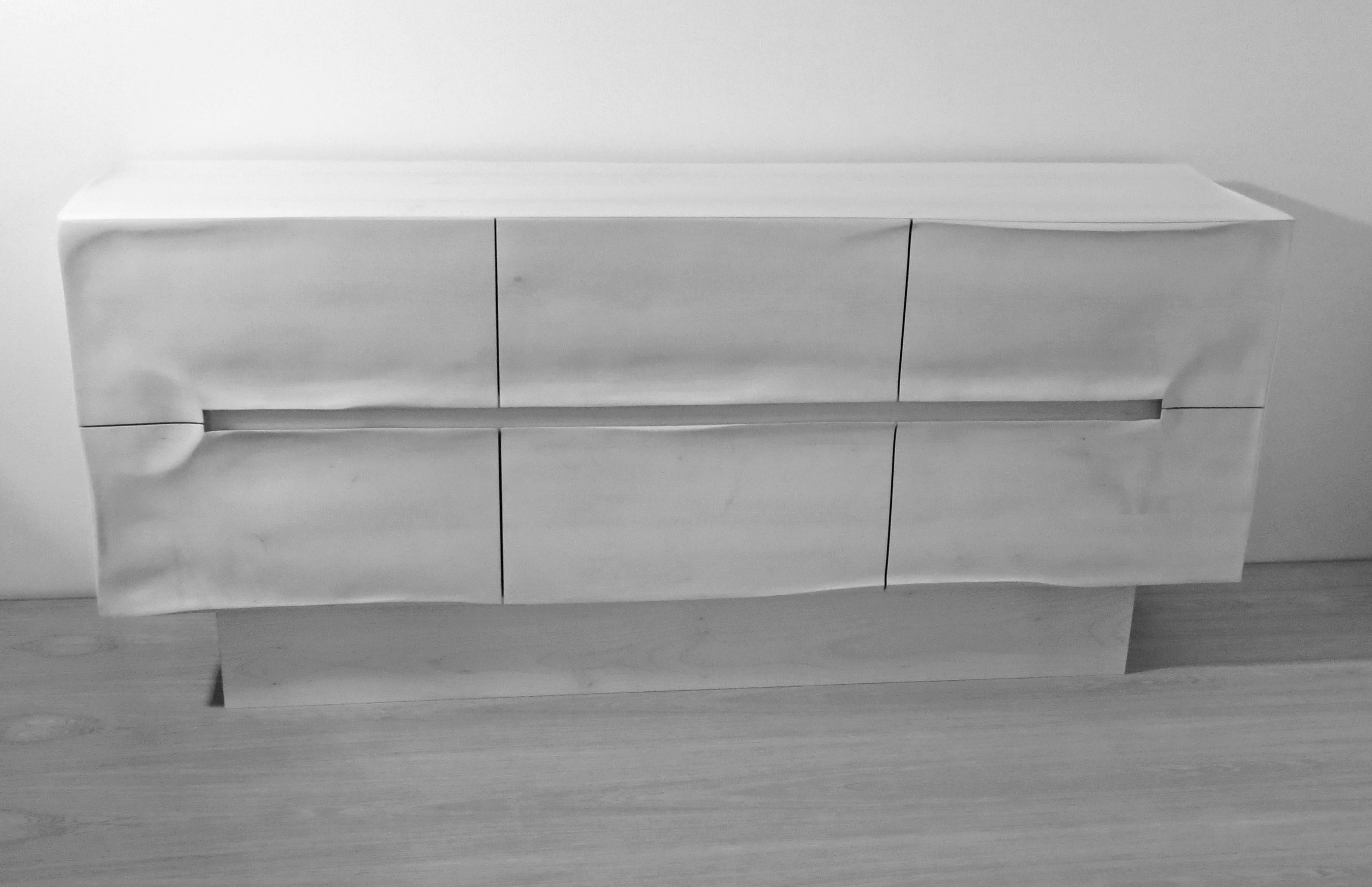 Sideboard Solid Wood in Organic Design, Handcrafted in Germany, sculptural  For Sale 3