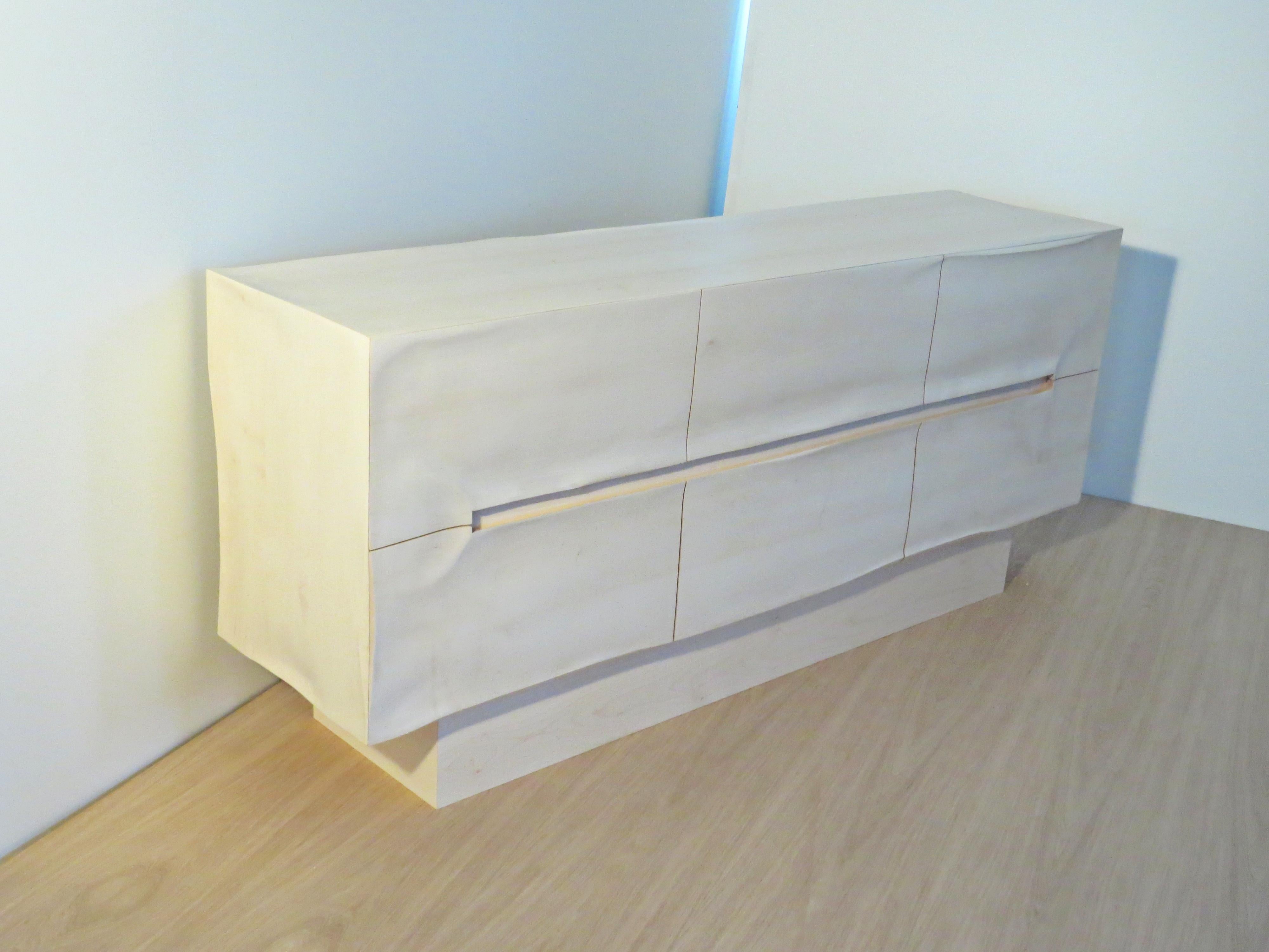 Sideboard aus Massivholz in organischem Design, handgefertigt in Deutschland, skulpturales Sideboard  (Organische Moderne) im Angebot