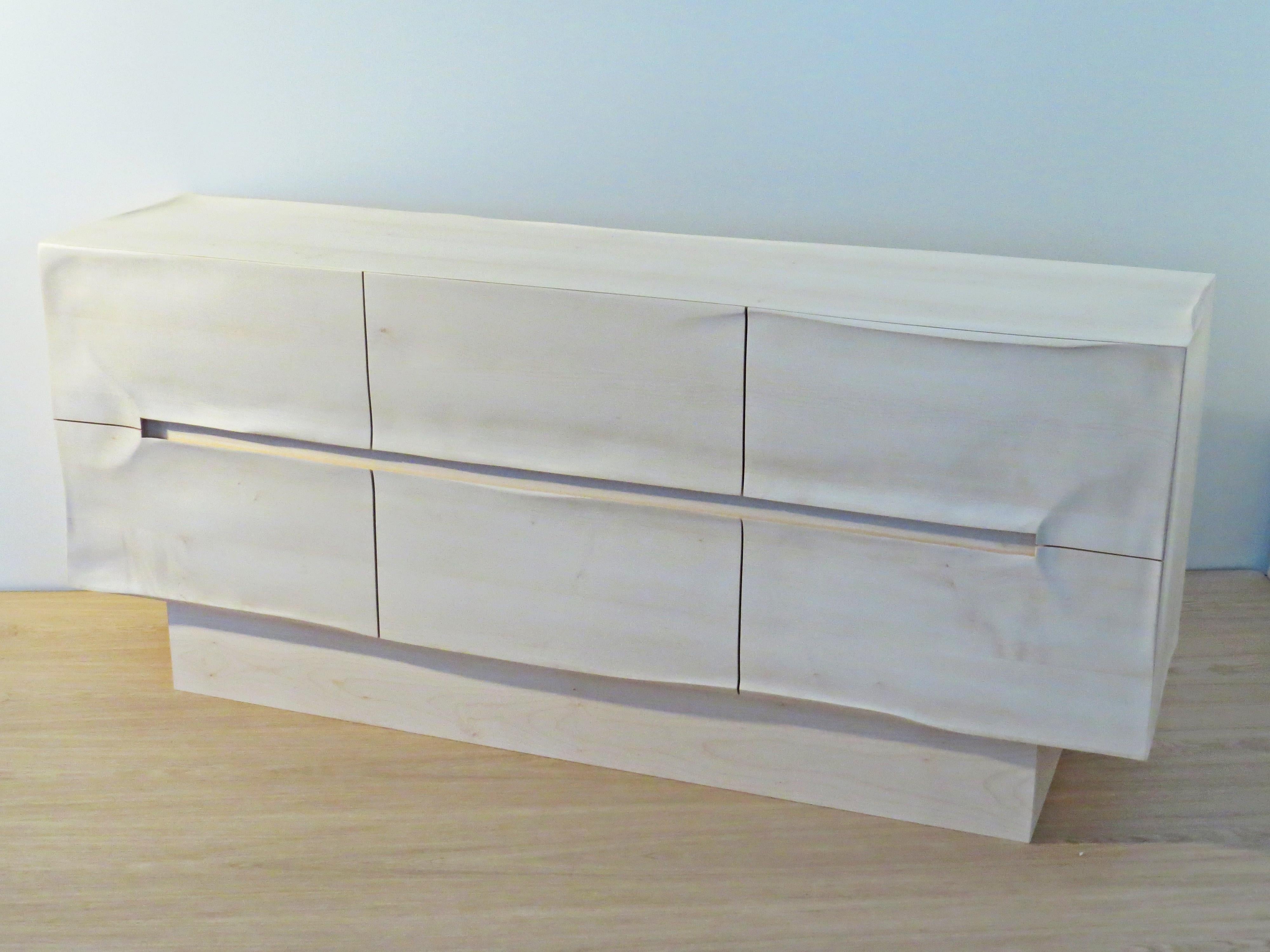Organic Modern Sideboard Solid Wood in Organic Design, Handcrafted in Germany, sculptural  For Sale