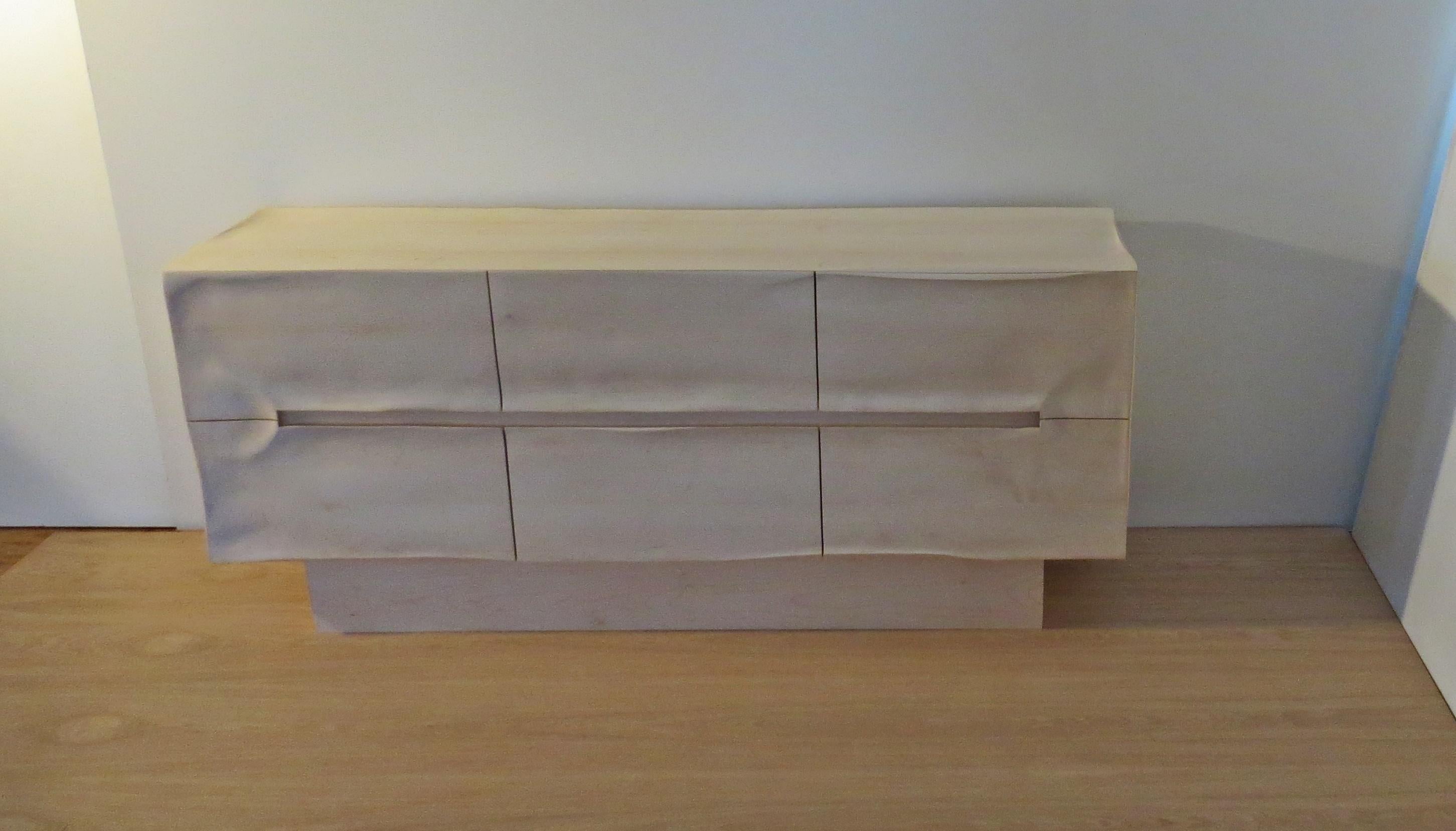 Hand-Crafted Sideboard Solid Wood in Organic Design, Handcrafted in Germany, sculptural  For Sale