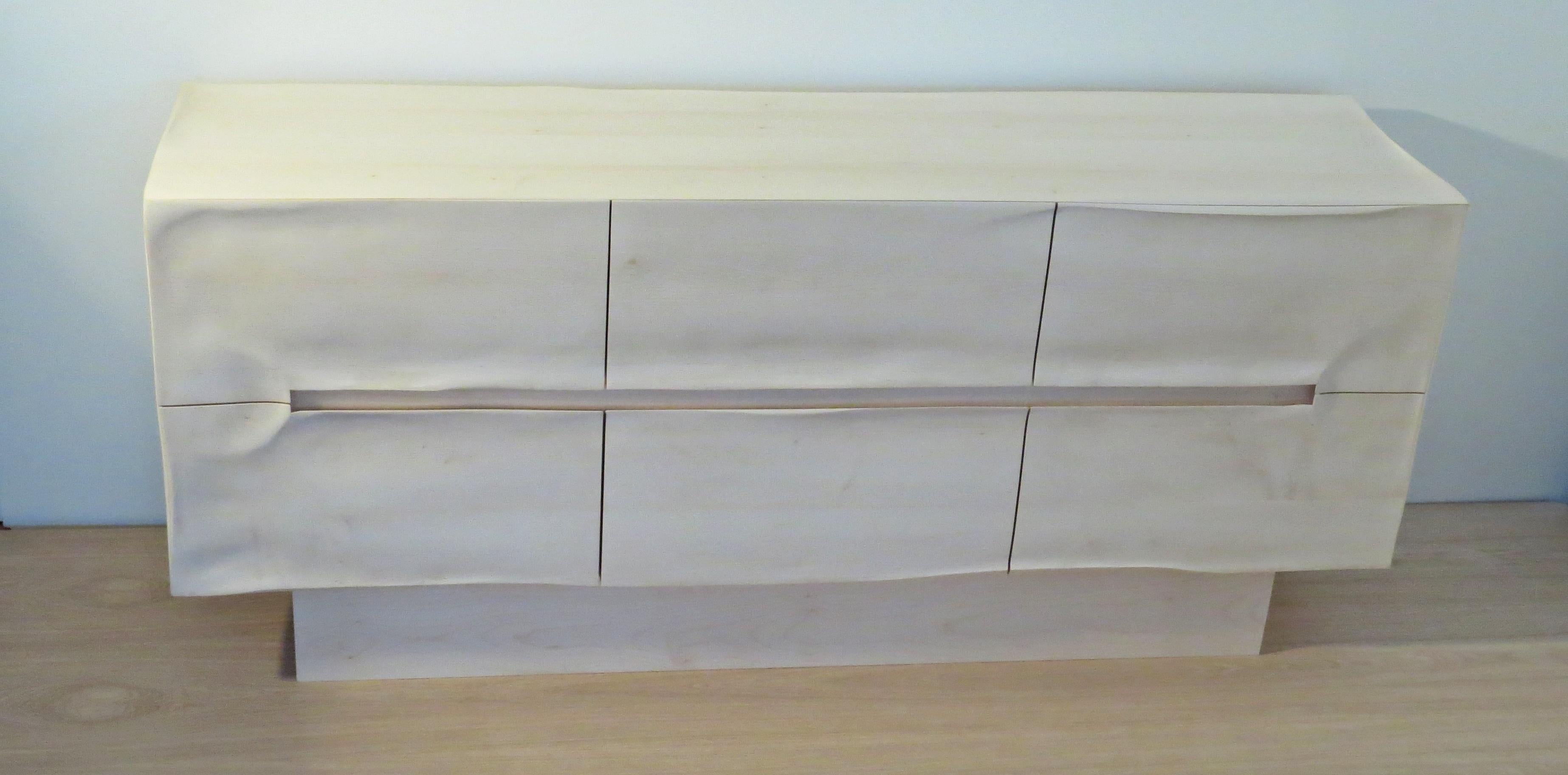 Maple Sideboard Solid Wood in Organic Design, Handcrafted in Germany, sculptural  For Sale