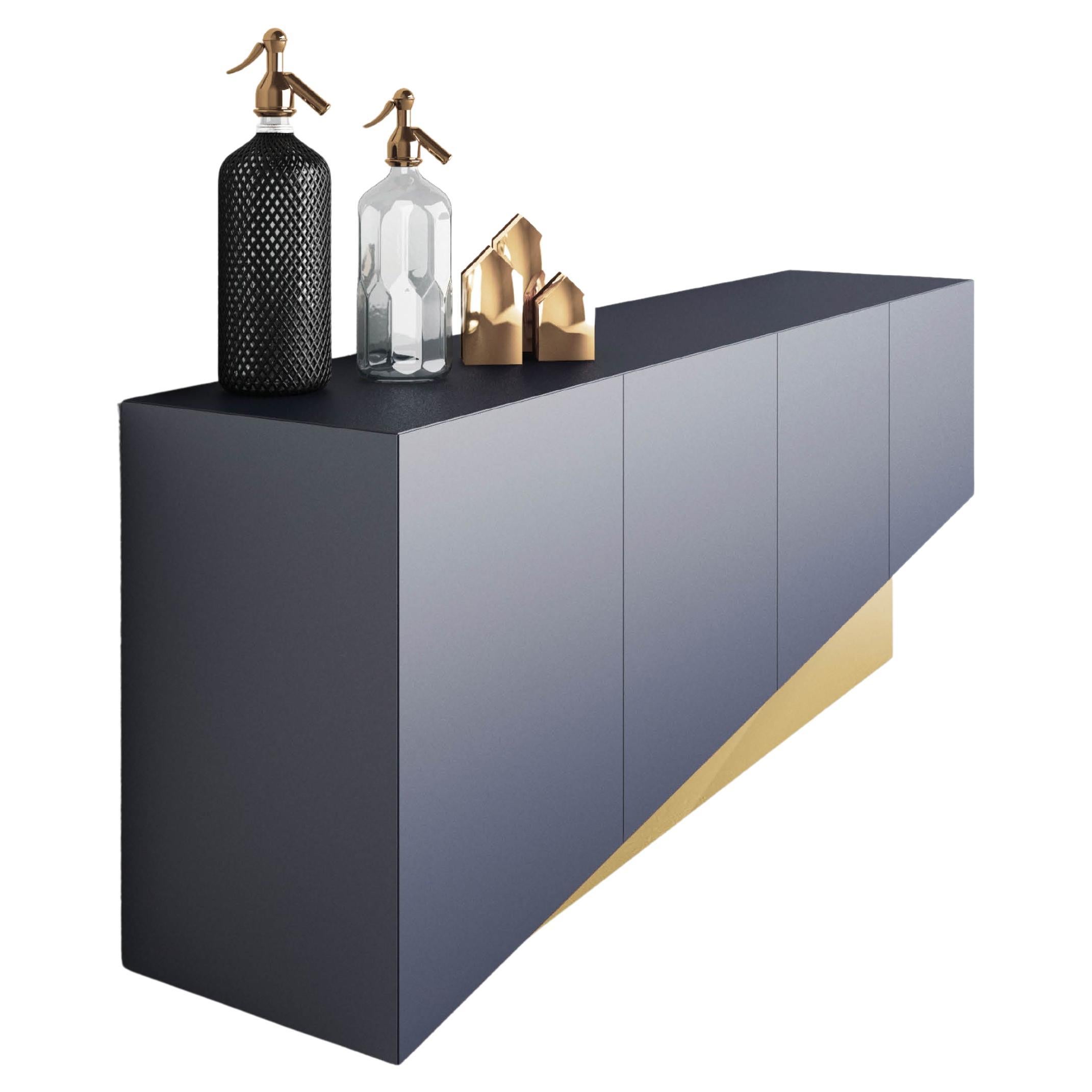Anrichte / Aufbewahrungsschrank Minotti Italia EXTRA Design Simone Fanciullacci Blau