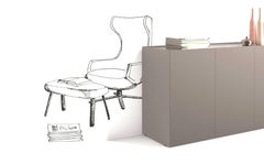 Sideboard / Storage cabinet Minotti Italia KM 3 design Claudio Bitetti