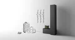 Sideboard / Aufbewahrungsschrank mit Schublade Minotti Italia Regolo - Schwarz