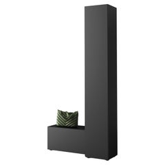 Sideboard / Storage cabinet with drawer Minotti Italia Regolo - Black