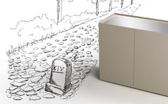 Sideboard / Storage cabinet Minotti Italia KM 4 design Claudio Bitetti