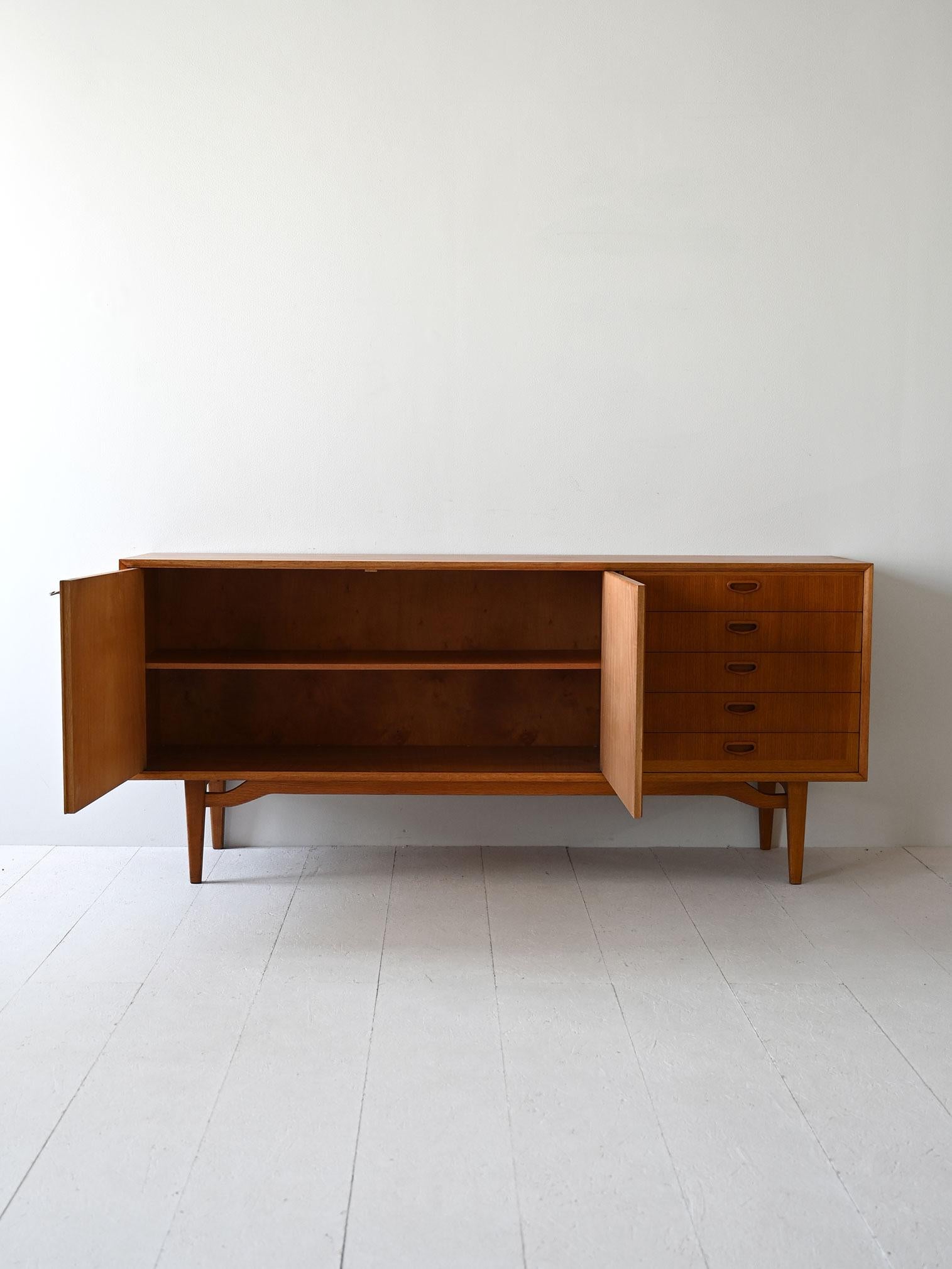 Scandinavian Modern Swedish teak and oak sideboard