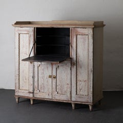 Sideboard Swedish Rustic White Painted Neoclassical, 19th Century, Sweden