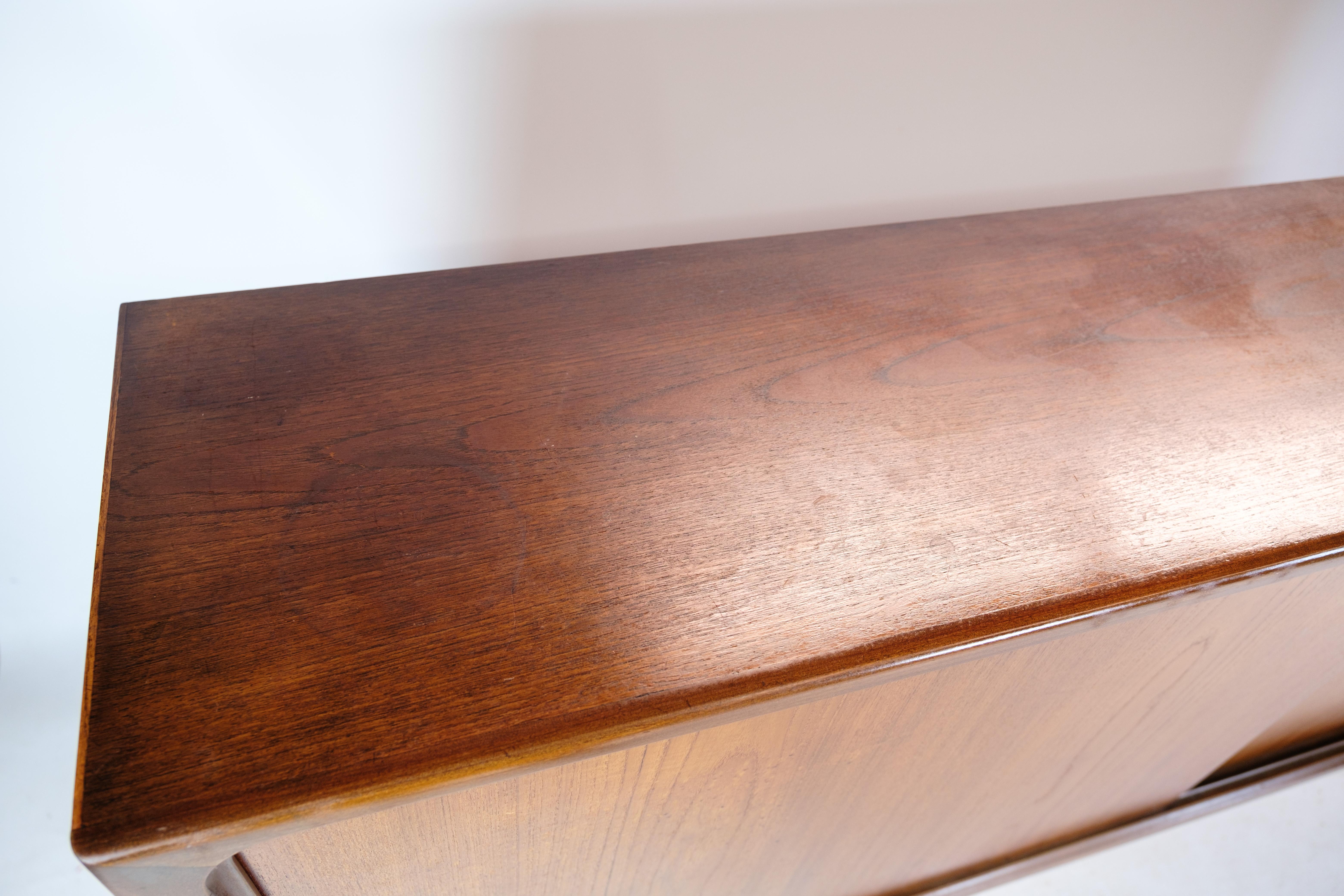 Lacquered Sideboard Made In Teak, Danish Design From 1960s For Sale
